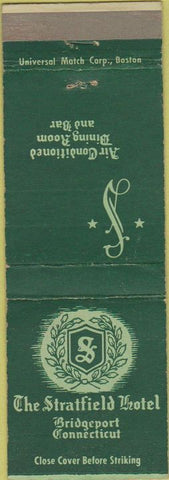Matchbook Cover - Stratfield Hotel Bridgeport CT