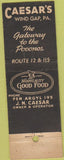Matchbook Cover - Caesar's Wind Gap PA WEAR
