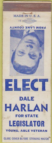 Matchbook Cover - Dale Harlan State Legislator Eugene OR