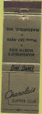 Matchbook Cover - Charolais Supper Club Marshfield WI