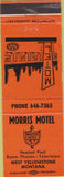 Matchbook Cover - Morris Motel West Yellowstone MT