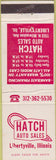 Matchbook Cover - Hatch Auto Sales Libertyville IL