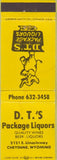Matchbook Cover - DT's Package Liquors Cheyenne WY