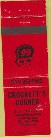 Matchbook Cover - Crockett's Corner Oil Gas Phillips 66 WEAR
