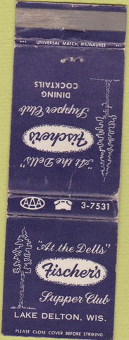 Matchbook Cover - Fischer's Supper Club Lake Delton WI WEAR