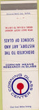 Matchbook Cover - Corning Glass Center Corning NY History of Glass
