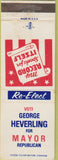 Matchbook Cover - George Heverling Mayor Republican Lebanon PA WEAR