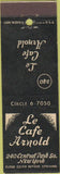 Matchbook Cover - Le Cafe Arnold New York City