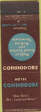 Matchbook Cover - Hotel Commodore New York City