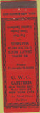 Matchbook Cover - GWG Cafeteria New York City
