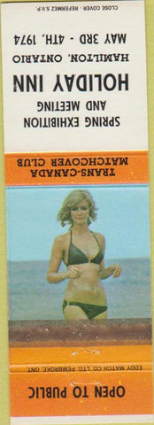 Matchbook Cover - Trans Canada Match Club Hamilton ON pinup Holiday Inn