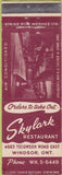 Matchbook Cover - Skylark Restaurant Windsor ON