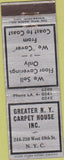 Matchbook Cover - Greater NY Carpet Hosue New York City WEAR
