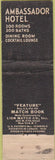 Matchbook Cover - Ambassador Hotel Milwaukee WI feature WEAR