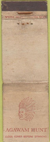 Matchbook Cover - Agawam Hunt POOR