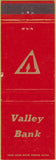 Matchbook Cover - Valley Bank Springfield MA