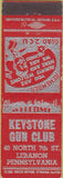 Matchbook Cover - Keystone Gun Club Lebanon PA