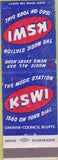 Matchbook Cover - KSWI Radio Omaha NE Council Bluffs IA