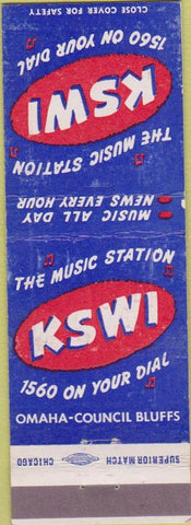 Matchbook Cover - KSWI Radio Omaha NE Council Bluffs IA