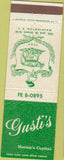 Matchbook Cover - Gusti's Washington DC Italian Restaurant