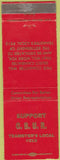 Matchbook Cover - CBUR Teamster's Union