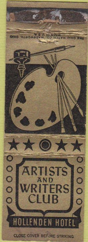Matchbook Cover - Artists Writers Club Hollenden Hotel Cleveland OH WEAR