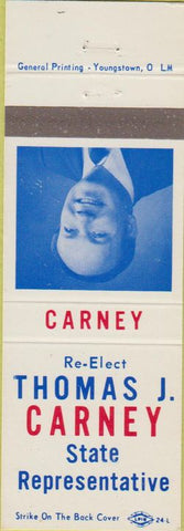 Matchbook Cover - Thomas J Carney State Rep Ohio?