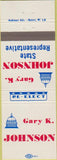 Matchbook Cover - Gary K Johnson State Rep Beloit WI
