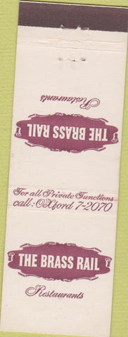 Matchbook Cover - Brass Rail Restaurant New York City Feature