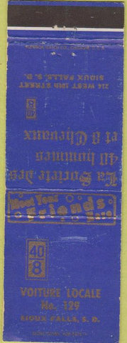Matchbook Cover - Voiture Locale Sioux Falls SD