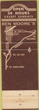 Matchbook Cover - Ben Moore's Olympia WA