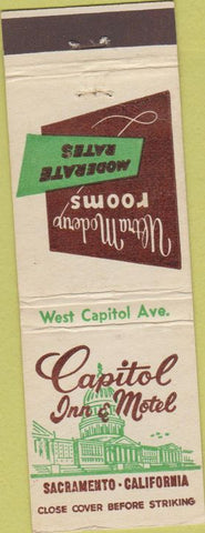 Matchbook Cover - Capitol Inn Motel Sacramento CA