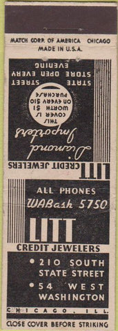 Matchbook Cover - Litt Credit Jewelers Chicago IL