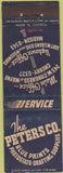 Matchbook Cover - Peters Co Blue Prints Detroit? MI WEAR