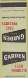 Matchbook Cover - Garden Brand Food Products