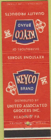 Matchbook Cover - Keyco Brand Grocery Reading PA