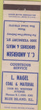 Matchbook Cover - L Nagel Coal Material Blue Island IL Arrow