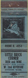 Matchbook Cover - Little Brick Corner Spokane WA Girlie POOR