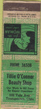 Matchbook Cover - Tillie O Connor Beauty Shop Youngstown OH Advance girlie POOR