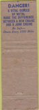 Matchbook Cover - Permalube Motor Oil Standard gas Grand Marias MN WORN
