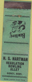 Matchbook Cover - HS Hartman Bowling Sidney NE