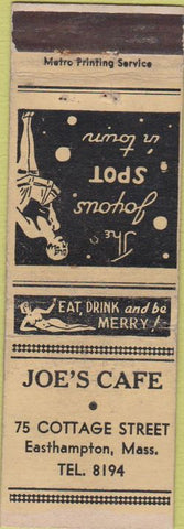 Matchbook Cover - Joe's Cafe Easthampton MA girlie 1930s