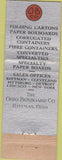 Matchbook Cover - Ohio Boxboard Co Pittman OH cardboard boxes