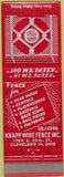 Matchbook Cover - Knapp Wire Fence Inc Cleveland OH