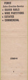 Matchbook Cover - Knapp Wire Fence Inc Cleveland OH