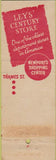 Matchbook Cover - Century Store WM Leys Dry Goods Newport RI red WEAR