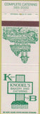 Matchbook Cover - Knodel's Bakery Catering