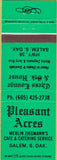Matchbook Cover - Pleasant Acres Salem SD