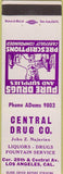 Matchbook Cover - Central Drug Co Los Angeles CA