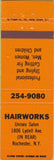 Matchbook Cover - Hairworks Rochester NY Salon